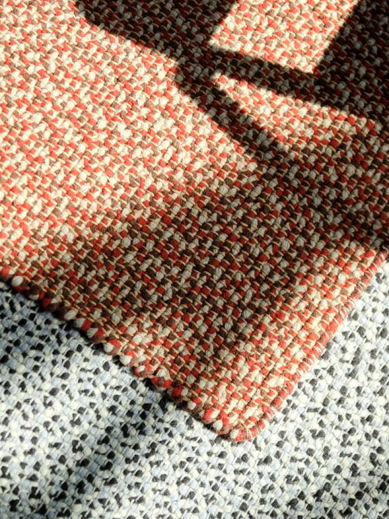 HAY Braided rug, red