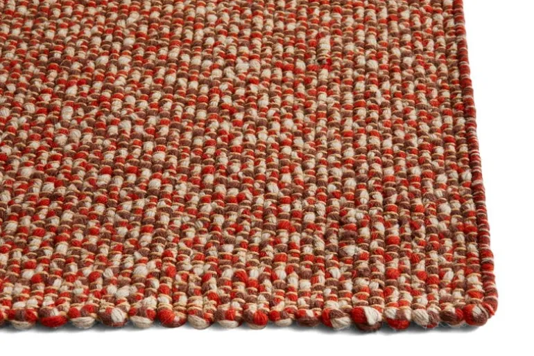 HAY Braided rug, red