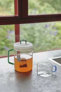 HAY Brew cup, set of 2, clear - jade light blue