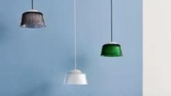 HAY Brim pendant, 24,5 cm, bottle green glass