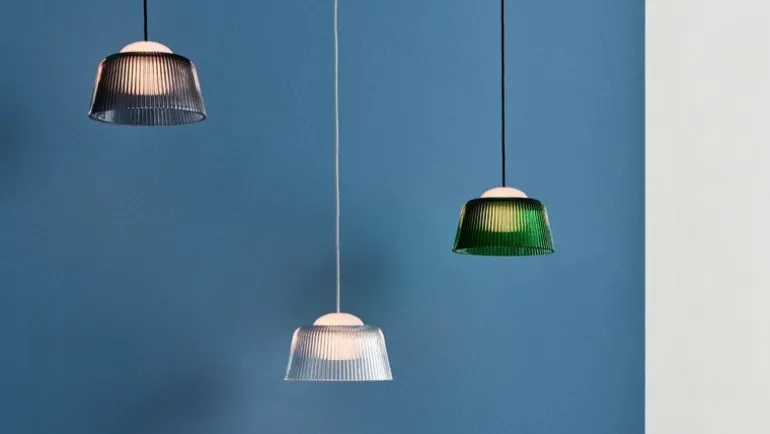 HAY Brim pendant, 24,5 cm, bottle green glass