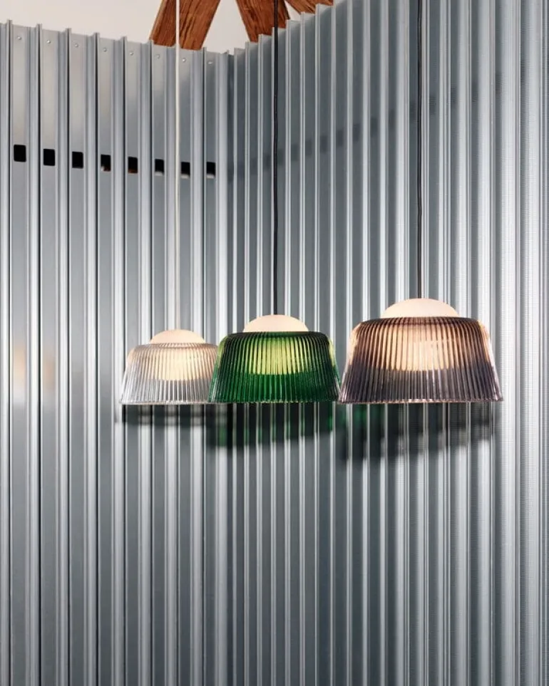 HAY Brim pendant, 24,5 cm, bottle green glass