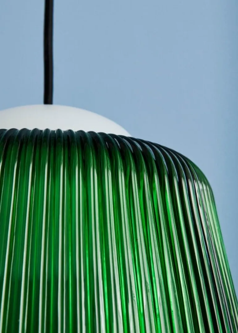 HAY Brim pendant, 24,5 cm, bottle green glass