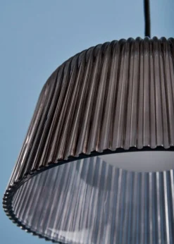 HAY Brim pendant, 24,5 cm, smoked grey glass