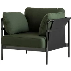 HAY Can lounge chair, Steelcut 975 - black canvas - black frame