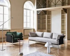 HAY Can lounge chair, Steelcut 975 - black canvas - black frame