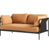 HAY Can sofa, 2-seater, Linara 142 - black canvas - black frame