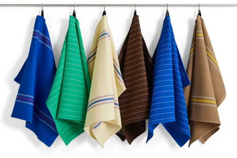 HAY Canteen tea towel, 52 x 80 cm, blue and fuchsia