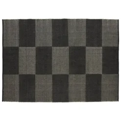 HAY Check rug, black