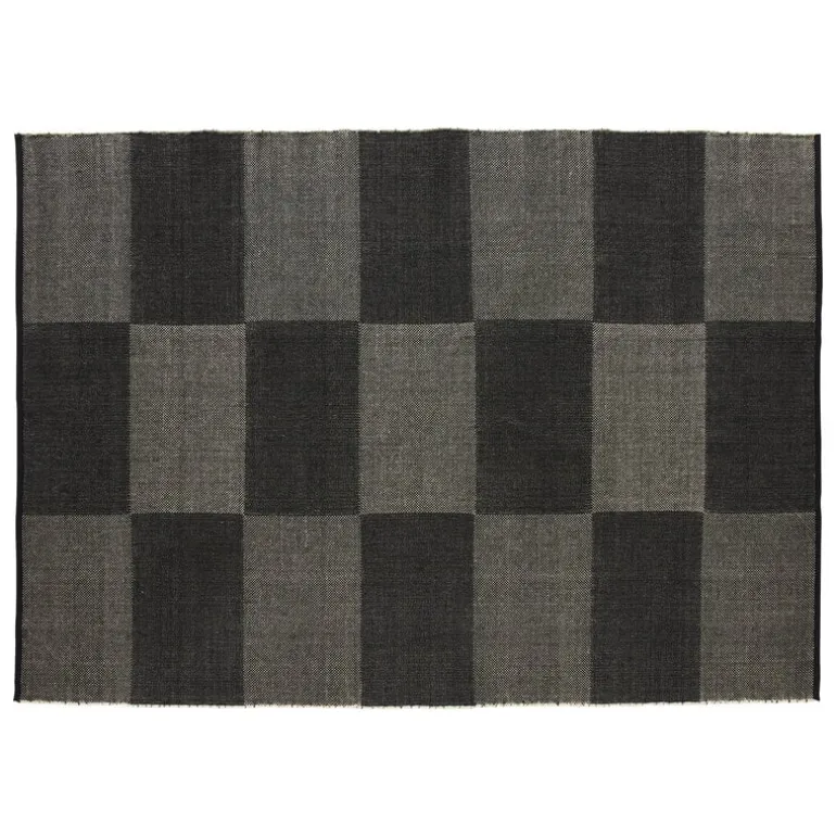 HAY Check rug, black