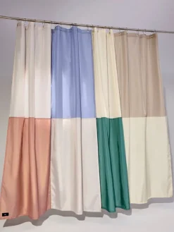 HAY Check shower curtain, green