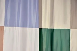 HAY Check shower curtain, blue