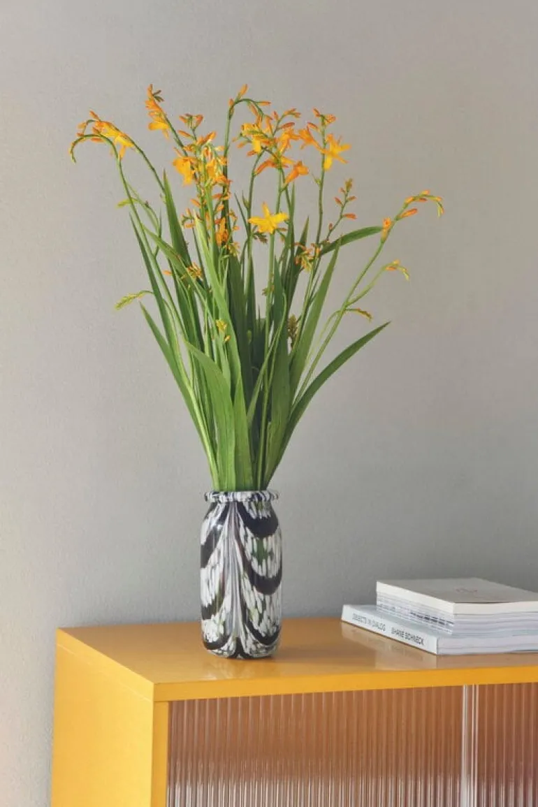 HAY Colour Cabinet w/ glass doors, tall, yellow