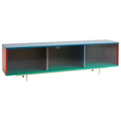 HAY Colour Cabinet w/ glass doors, floor, 180 cm, multicolour