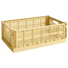 HAY Colour Crate, L, recycled plastic, golden yellow