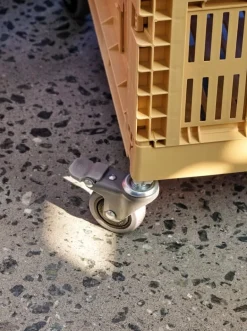 HAY Colour Crate, L, recycled plastic, golden yellow