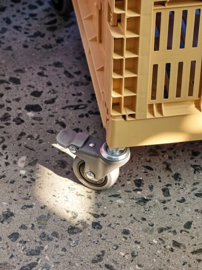 HAY Colour Crate, L, recycled plastic, golden yellow