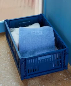 HAY Colour Crate, L, recycled plastic, dark blue