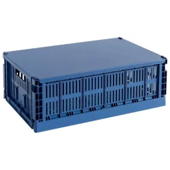 HAY Colour Crate lid, L, dark blue