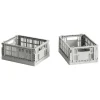 HAY Colour Crate Mini, 2 pcs, light grey