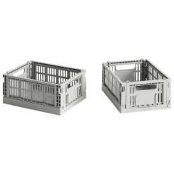 HAY Colour Crate Mini, 2 pcs, light grey