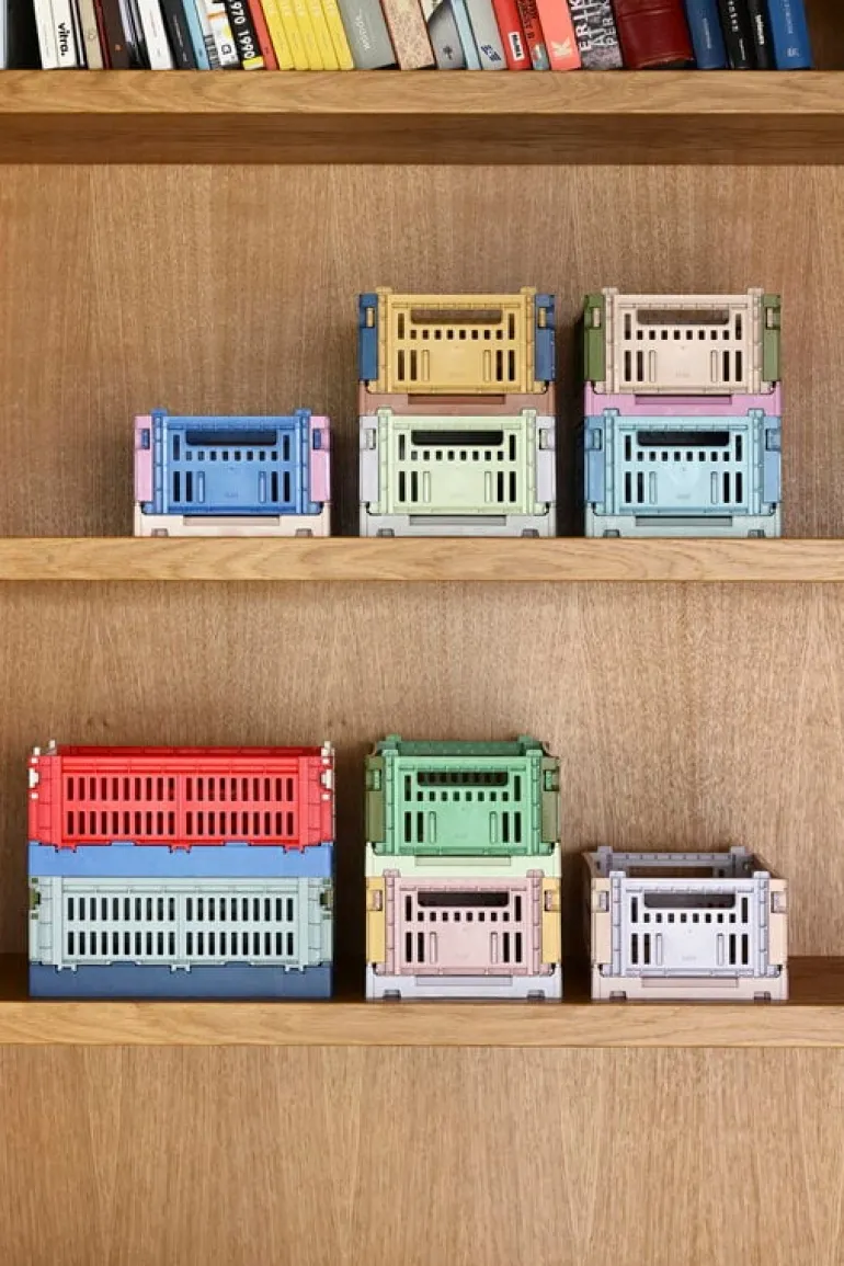 HAY Colour Crate Mix, S, recycled plastic, golden yellow