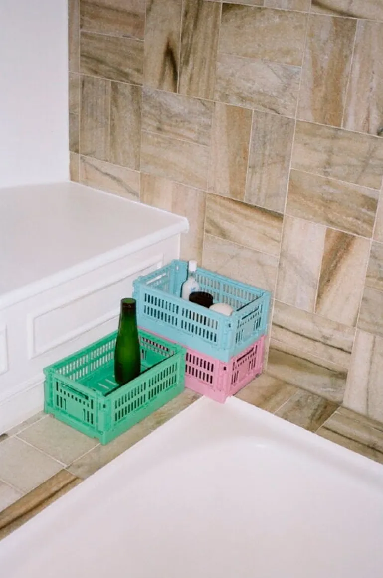 HAY Colour Crate, S, recycled plastic, dark mint