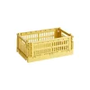 HAY Colour Crate, S, recycled plastic, dusty yellow