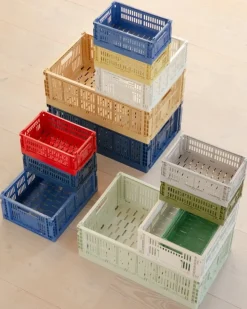 HAY Colour Crate, S, recycled plastic, red