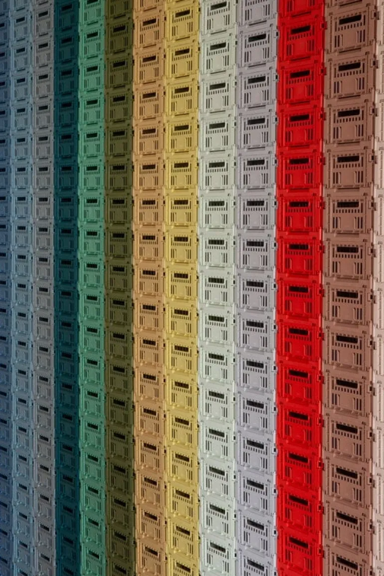 HAY Colour Crate, S, recycled plastic, off-white