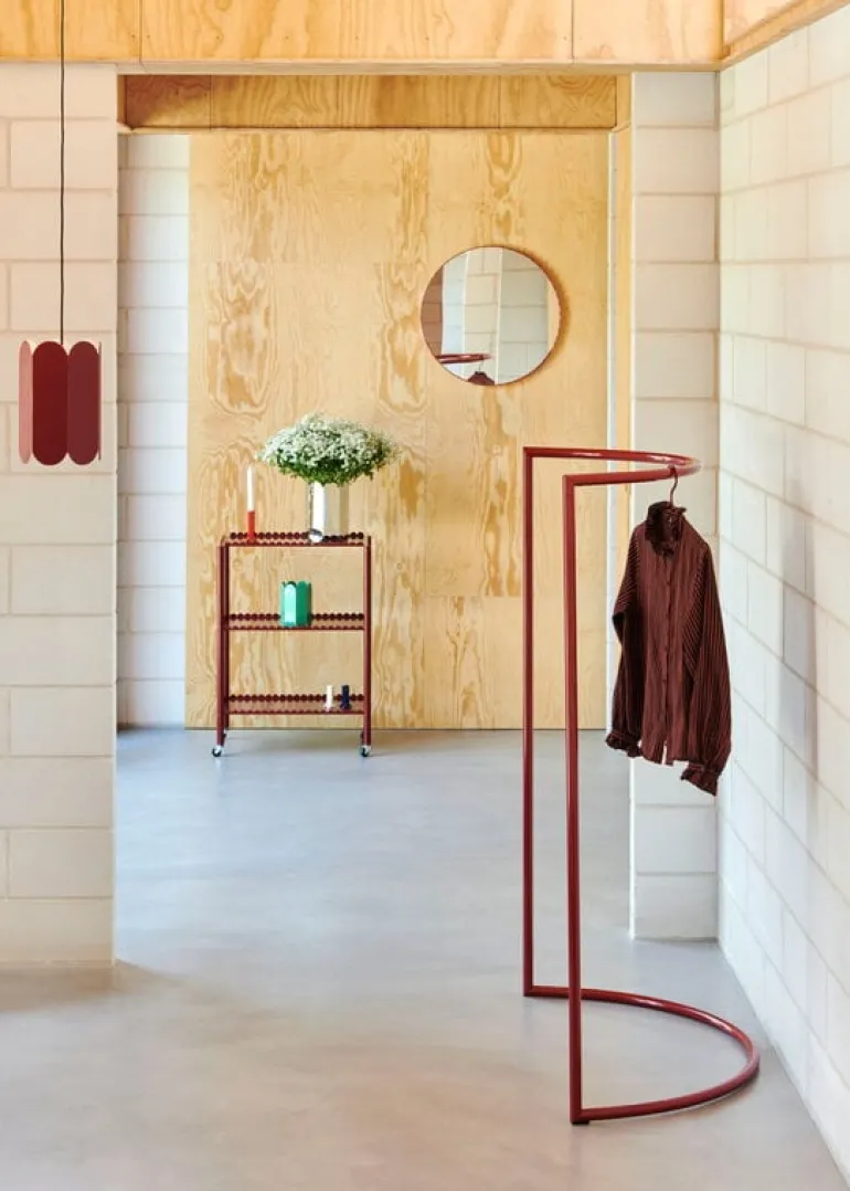 HAY Colour Rack clothes rack, C-shape, maroon red