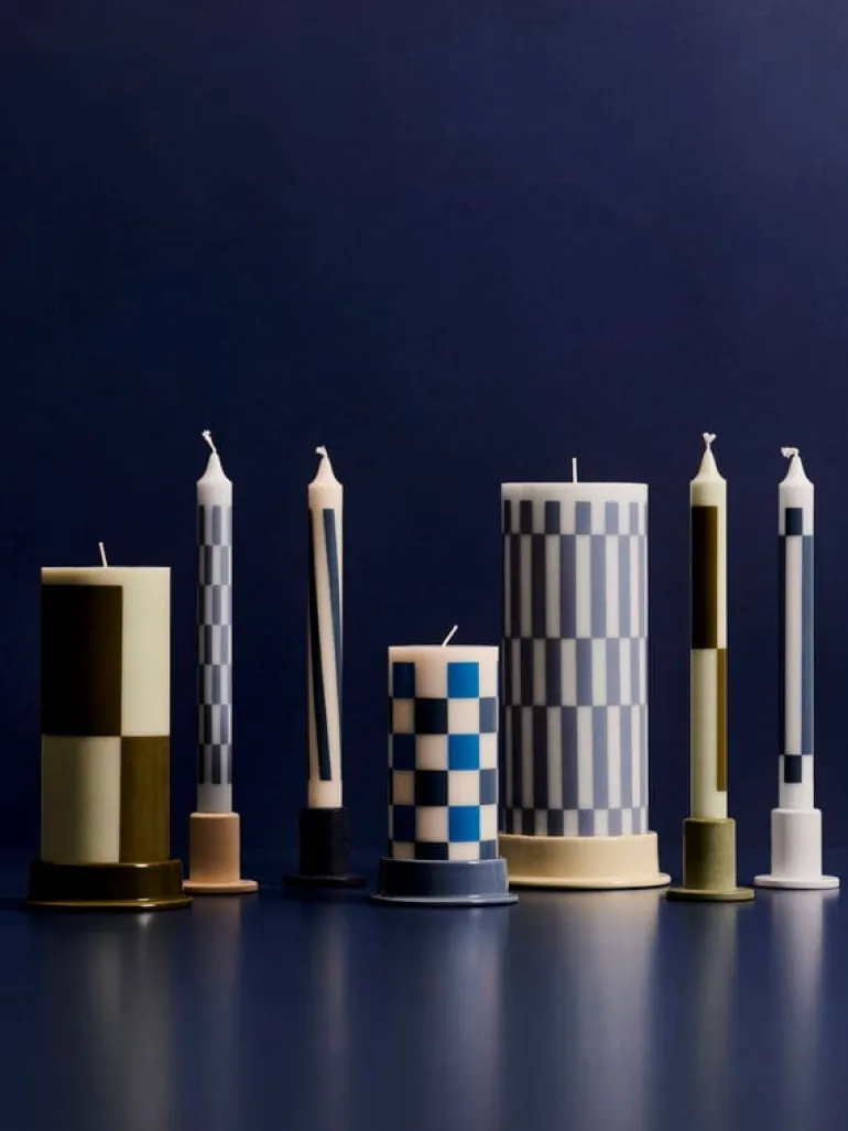 HAY Column candle, M, light green - army green