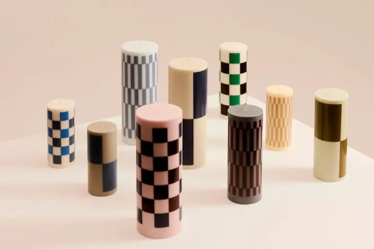 HAY Column candle, M, light green - army green