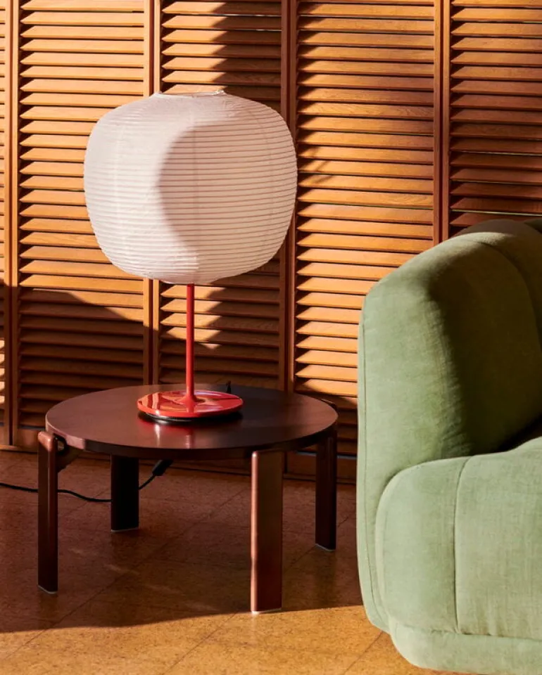 HAY Common table lamp base, signal red steel