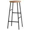 HAY Cornet bar stool, high, black - oiled oak