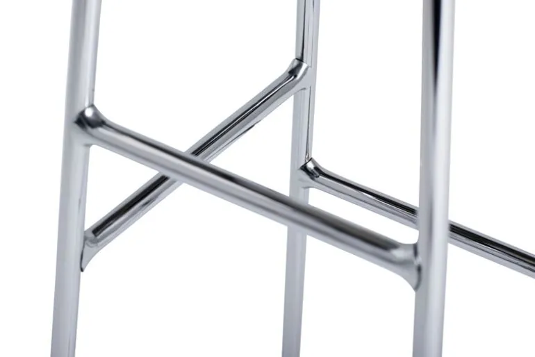 HAY Cornet bar stool, high, chrome - black