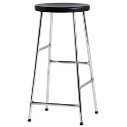 HAY Cornet bar stool, low, chrome - black