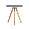 HAY CPH20 2.0 coffee table, 50 cm, lacquered oak - grey linoleum