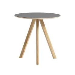 HAY CPH20 2.0 coffee table, 50 cm, lacquered oak - grey linoleum