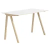 HAY CPH90 2.0 desk, 130 x 65 cm, lacquered oak -  white laminate