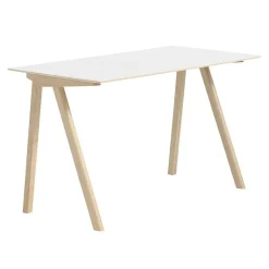 HAY CPH90 2.0 desk, 130 x 65 cm, lacquered oak -  white laminate