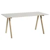 HAY CPH10 2.0 desk, 160 x 80 cm, lacquered oak - off-white linoleum