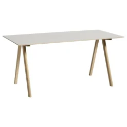 HAY CPH10 2.0 desk, 160 x 80 cm, lacquered oak - off-white linoleum