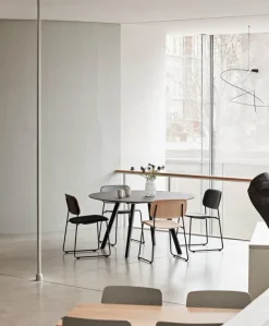 HAY CPH25 2.0 table, 140 cm, black laminate - black linoleum