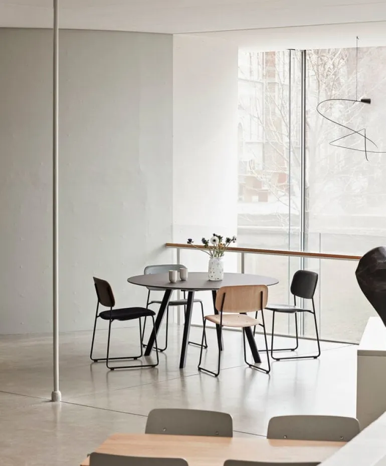 HAY CPH25 2.0 table, 140 cm, black laminate - black linoleum