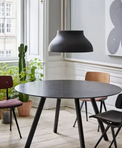 HAY CPH25 2.0 table, 140 cm, black laminate - black linoleum