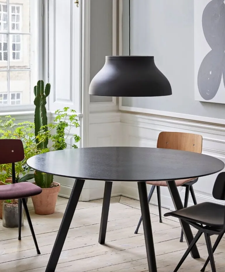 HAY CPH25 2.0 table, 140 cm, black laminate - black linoleum