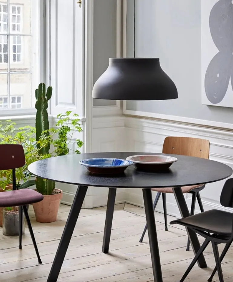 HAY CPH25 2.0 table, 140 cm, black laminate - black linoleum