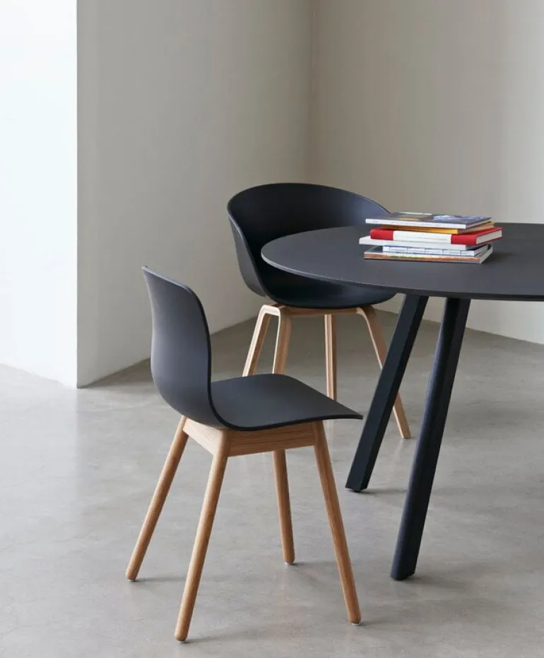 HAY CPH25 2.0 table, 140 cm, black laminate - black linoleum