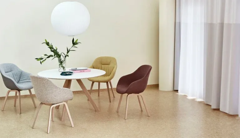 HAY CPH20 2.0 table, 120 cm, lacquered oak - white laminate